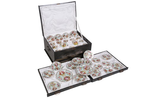 Lot 235 - A cased Austrian porcelain tea service for...