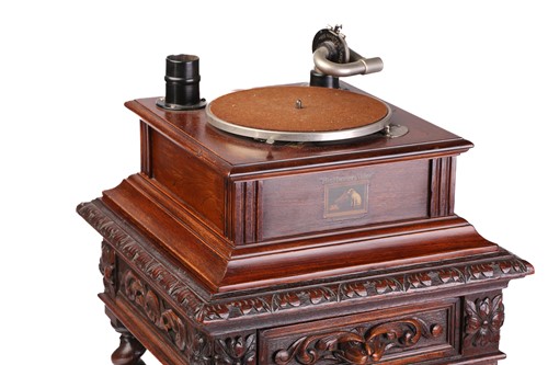 Lot 110 - A reproduction "HMV" "Monarch junior" wind up...