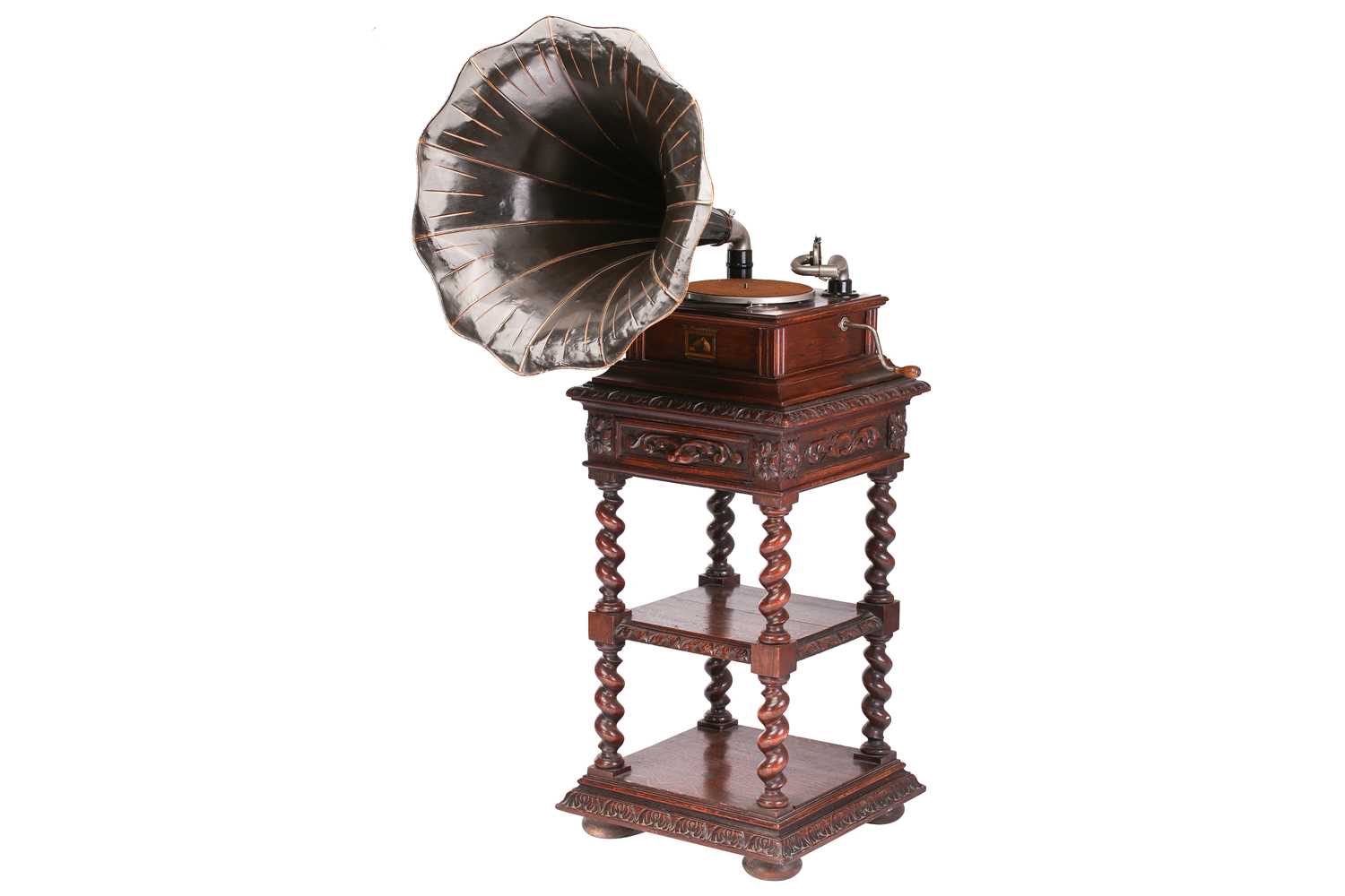 Lot 110 - A reproduction "HMV" "Monarch junior" wind up...