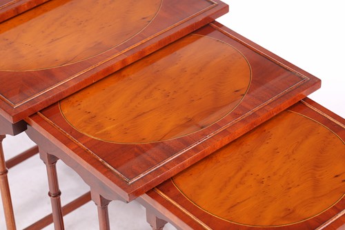 Lot 111 - A George III style mahogany quartteto of...