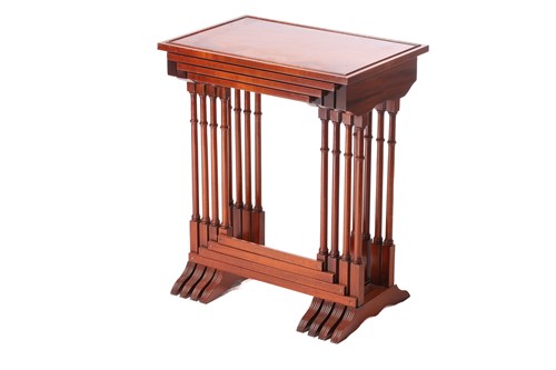 Lot 111 - A George III style mahogany quartteto of...
