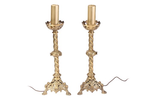 Lot 169 - A pair of 19th-century "Ecclesiastic- Gothic"...