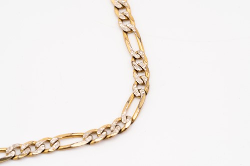 Lot 166 - Two 9ct yellow gold chains; consisting of a...
