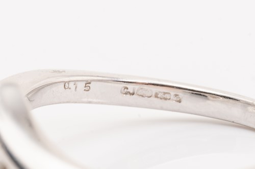 Lot 241 - A 9ct white gold diamond ring, set with a...