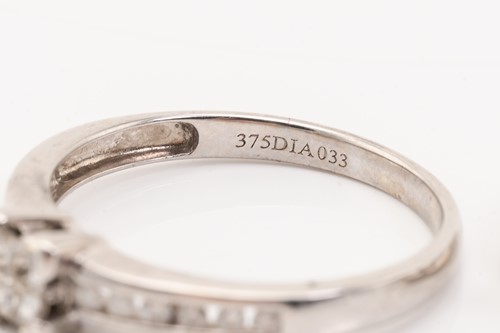 Lot 223 - Four diamond set rings, featuring illusion and...