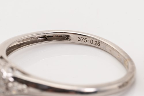 Lot 223 - Four diamond set rings, featuring illusion and...