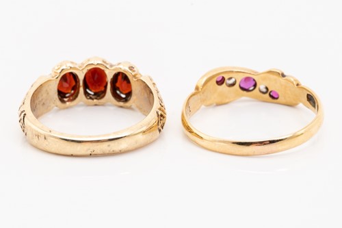 Lot 22 - An Edwardian ruby and diamond ring, together...