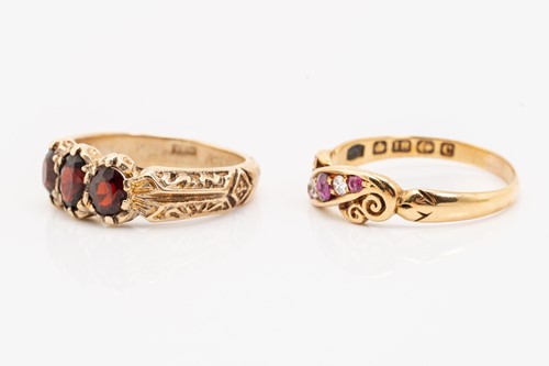 Lot 22 - An Edwardian ruby and diamond ring, together...