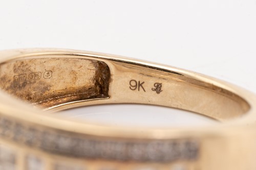 Lot 135 - Five gold rings; including a yellow metal and...