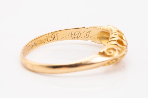 Lot 221 - Two 18ct gold diamond-set rings; consisting of...