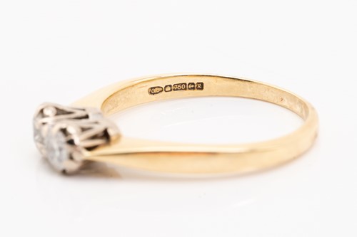 Lot 221 - Two 18ct gold diamond-set rings; consisting of...