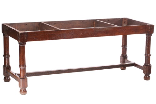 Lot 108 - A French rustic oak farmhouse table, 19th...