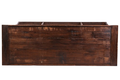 Lot 108 - A French rustic oak farmhouse table, 19th...