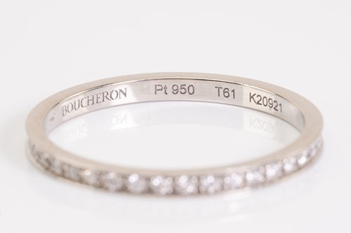 Lot 119 - Boucheron. A diamond and platinum full hoop...