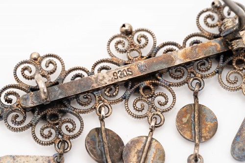 Lot 148 - A Norwegian silver gilt and enamel fringe...