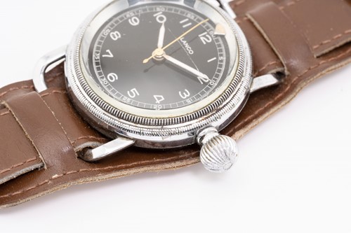 Lot 396 - A Lanco pilots watch, featuring a hand-wound...
