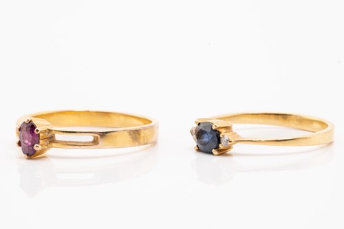 Lot 189 - Two gem-set rings; to include a ruby solitaire...