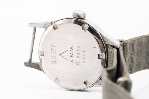 Lot 389 - A Lemania 'Dirty Dozen' MOD-issued watch,...