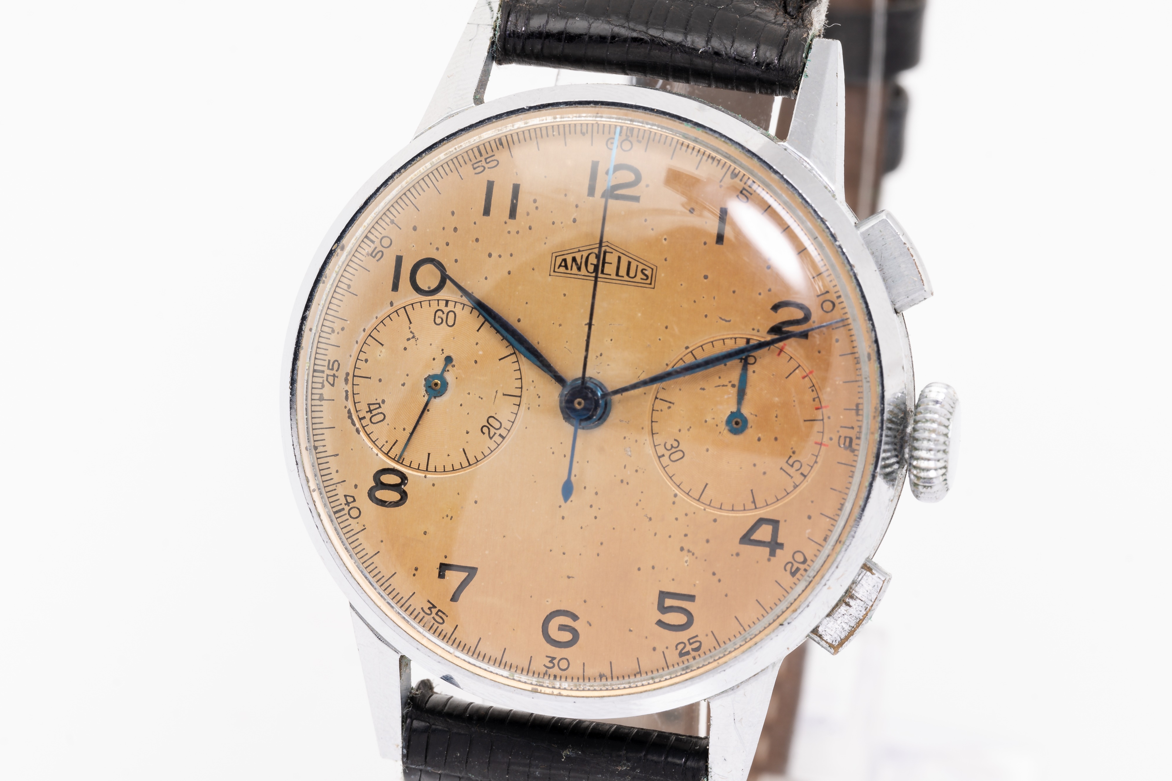 Lot 390 - An Angelus chronograph mechanical watch,