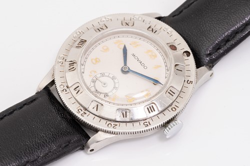 Lot 388 - A Movado Cronoplan mechanical watch, featuring...