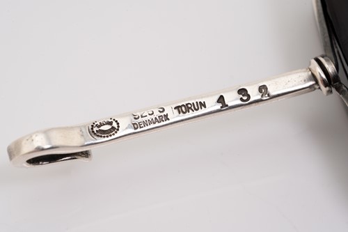 Lot 328 - Georg Jensen - A detachable smoky quartz drop...