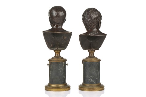 Lot 161 - A pair of 19th-century hollow cast bronze...