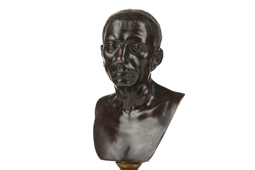 Lot 161 - A pair of 19th-century hollow cast bronze...