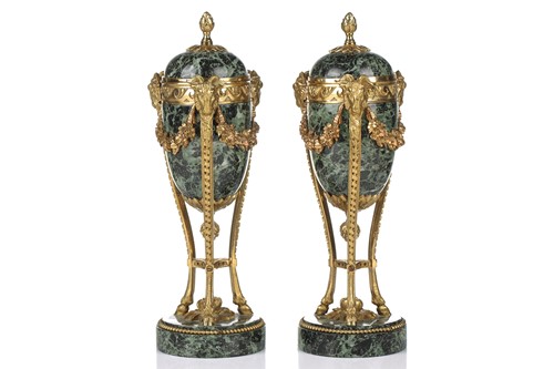 Lot 175 - A fine pair of Louis XVI style ormolu and...