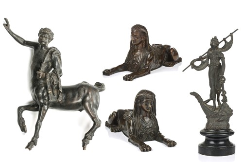 Lot 163 - A late grand tour patinated bronze reduction...