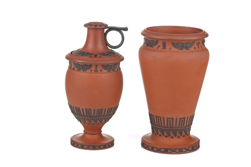 Lot 250 - A Wedgwood rosso antico vase and cover, 19th...