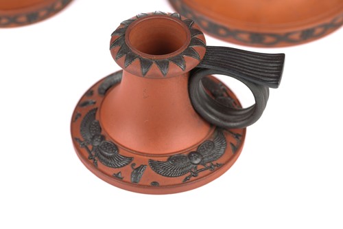 Lot 250 - A Wedgwood rosso antico vase and cover, 19th...