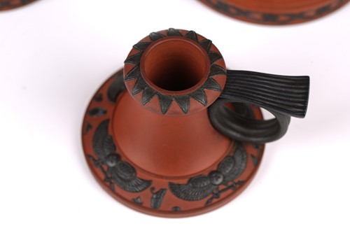 Lot 250 - A Wedgwood rosso antico vase and cover, 19th...