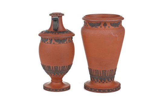 Lot 250 - A Wedgwood rosso antico vase and cover, 19th...