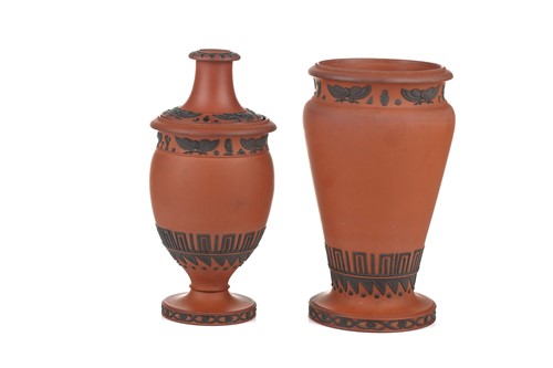 Lot 250 - A Wedgwood rosso antico vase and cover, 19th...