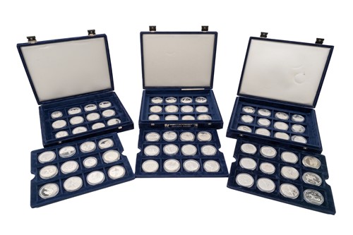 Lot 209 - A collection of 72 official silver proof...