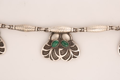 Lot 301 - Georg Jensen - a fringe necklace set with...