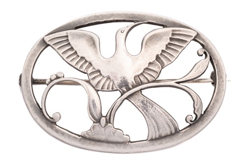 Lot 299 - Georg Jensen - a Bird of Paradise openwork...