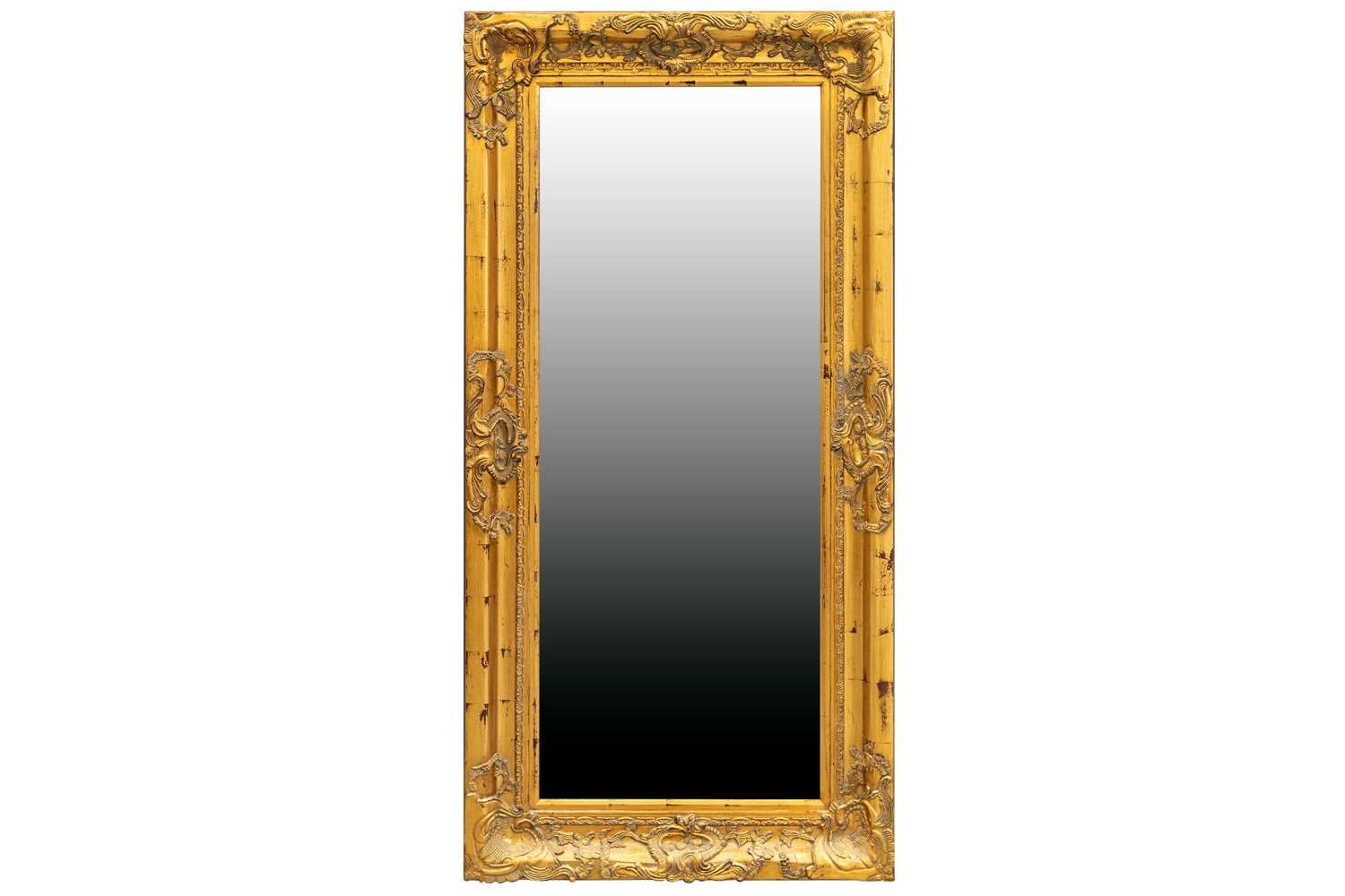 Lot 256 - A 19th century style rectangular gilt framed