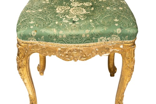 Lot 122 - A pair Louis XV style carved wood and gilt...