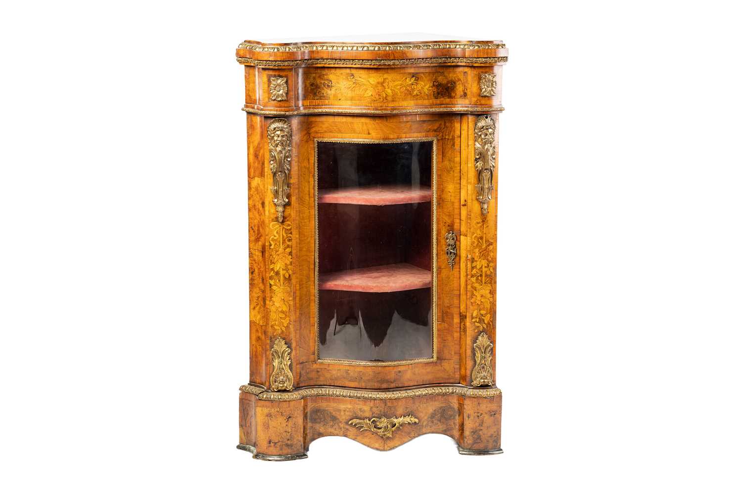 Lot 159 - An unusual Victorian Circassian walnut corner...