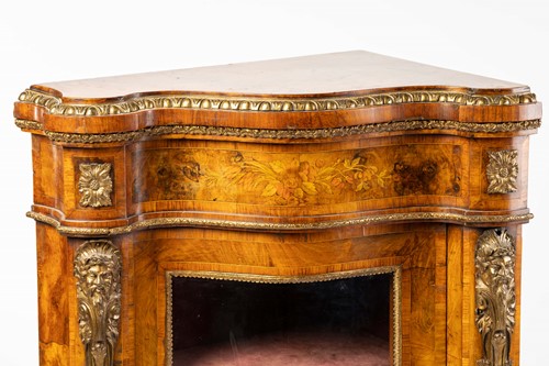 Lot 159 - An unusual Victorian Circassian walnut corner...