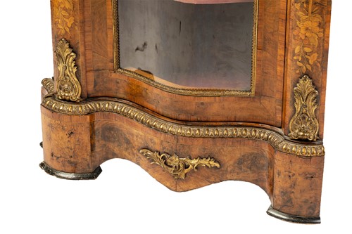 Lot 159 - An unusual Victorian Circassian walnut corner...