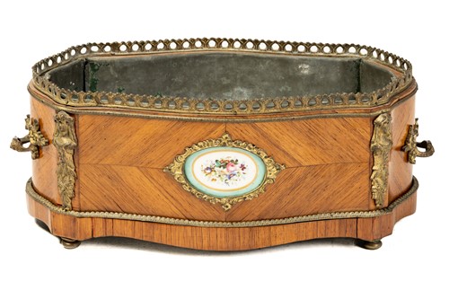 Lot 107 - A Napoleon III style king wood table...