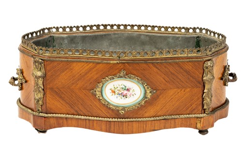 Lot 107 - A Napoleon III style king wood table...