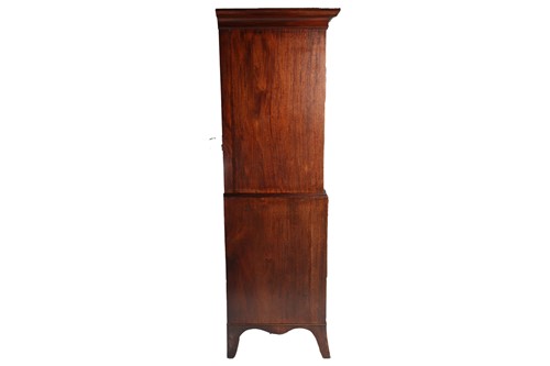 Lot 118 - A George III plum mahogany chest on chest, the...