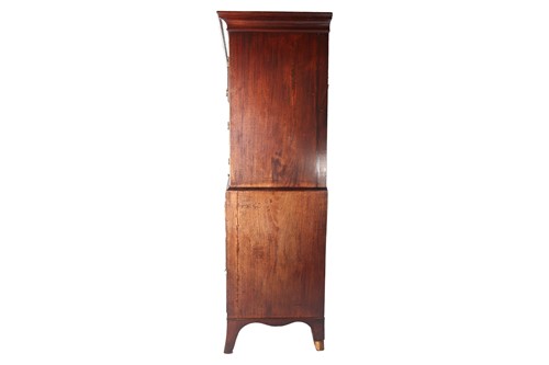 Lot 118 - A George III plum mahogany chest on chest, the...