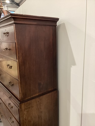 Lot 118 - A George III plum mahogany chest on chest, the...