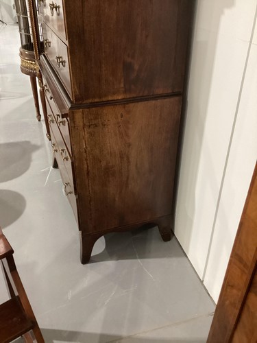 Lot 118 - A George III plum mahogany chest on chest, the...