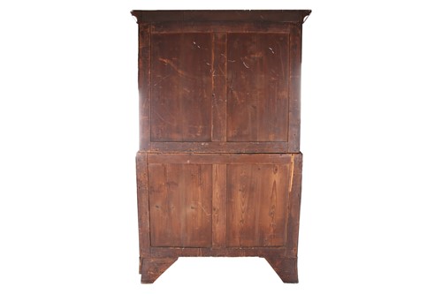 Lot 118 - A George III plum mahogany chest on chest, the...