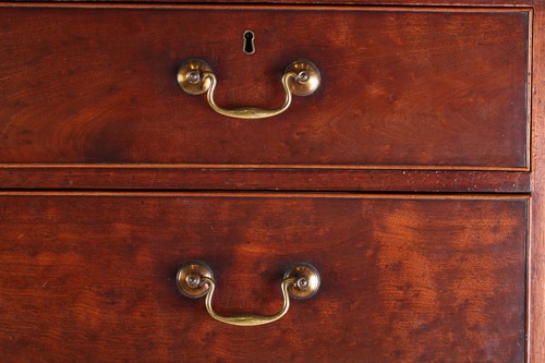 Lot 118 - A George III plum mahogany chest on chest, the...